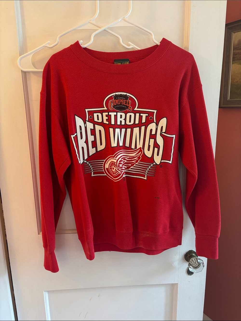 Vintage Detroit Red Wings Red Crewneck Sweatshirt medium